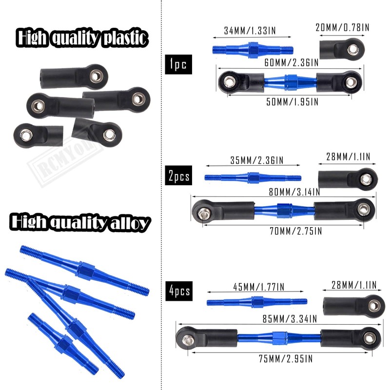 RCMYou Upgrades for 1/10 Slash 2WD(VXL),RC Shocks,Suspension Arm,Caster Block,Steering Blocks,Stub