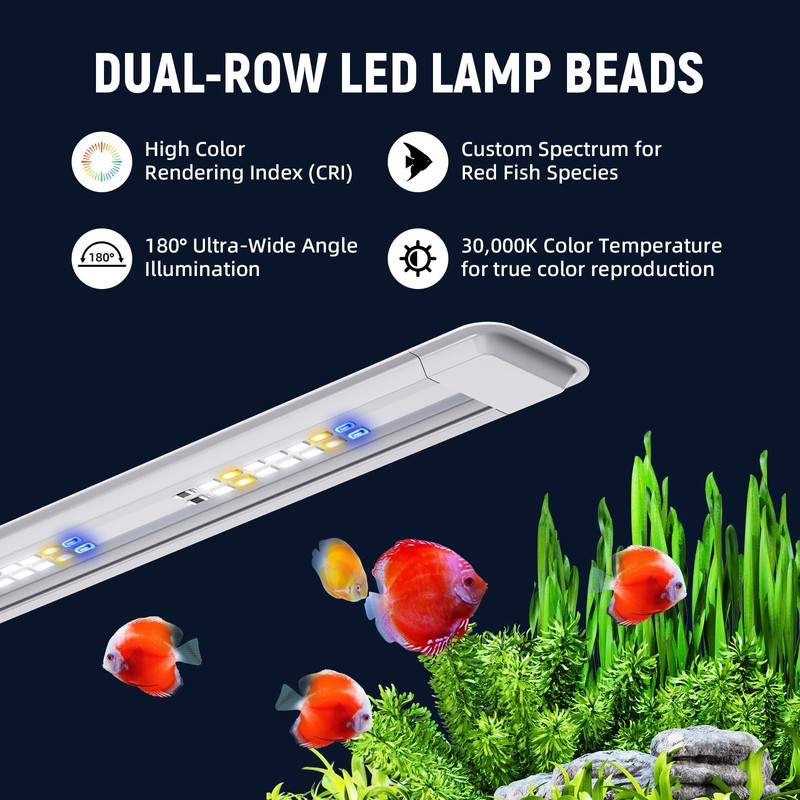 AQUASMITH Aquarium Light,Fish More Red Water is Not,Specific Full Spectrum