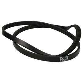 vhbw Replacement Belt for AEG/Electrolux 206202030071, 132353100/2, 1240211100, 1240211308 for Tumble Dryer - 120 cm Black