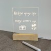 Desktop Luminous Memo Note Board Plug In LED Lamp Base