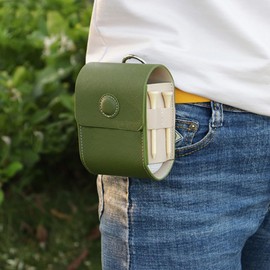 Ranyi Golf Rangefinder Carrying Case, PU Leather Holster Carrying Bag with Metal Buckle & 2 Tees Holder for REVASRI/for REDTIGER/for Callaway/for Bushnell/for Acer Gadget Golf Rangefinder