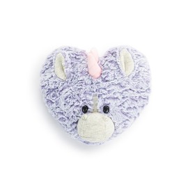 DEMDACO Heartful Hugs 10 x 8 Inch Soft Fluffy Polyester Soothing Weighted Huggable Plush Animal, Purple and Pink, Unicorn