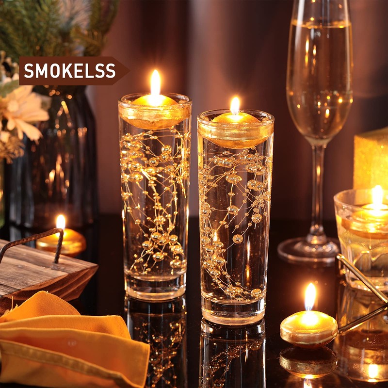 Nuanchu 12 Pieces 1. 65 Inch Floating Candles for Wedding