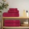 vidaXL bordeaux soap towels set - cotton washcloths 30x30cm -