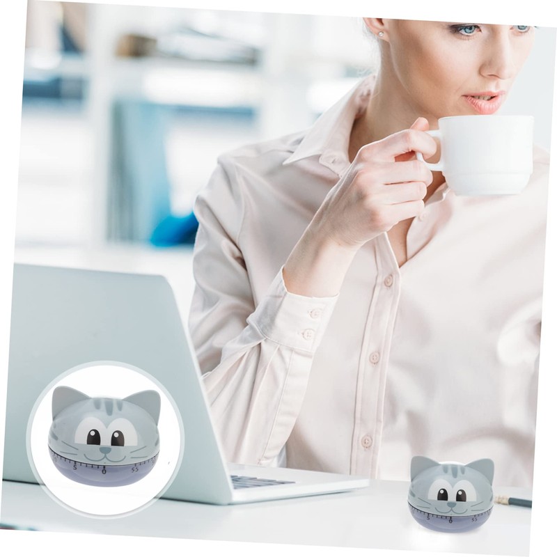 ABOOFAN 1Pc Cartoon Cat Kitchen Countdown Timer Creative Reminder for