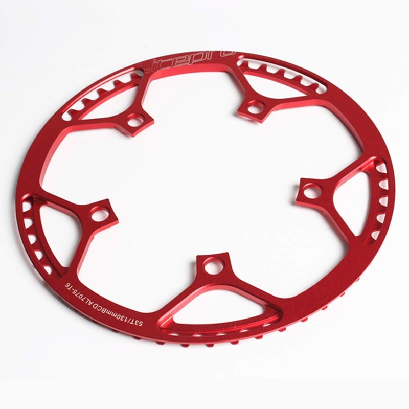 Folding Bike Square Bicycle Crank Crankset BCD130 Single 45/47/53/56/58T Chainwheel