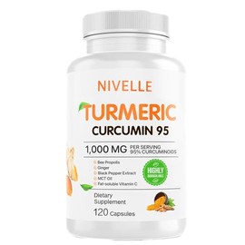 Nivelle Curcumina Cúrcuma Suplemento Pura 1000 Curcuminoides Propóleos Abeja Jengibre Aceite Mct Vitamina Soluble Grasa Pimienta Negra