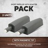 DOJA Barcelona Push to Open Door Opener, Pack 2, Anthracite,