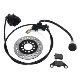 Rear Brake Master Cylinder Kit, Kart Brake Caliper Pad Disk Rotor Assembly for 50cc 110cc 125cc 150cc 200cc 250cc Dirt Bike Quad ATV Kart Taotao Kazuma Roketa