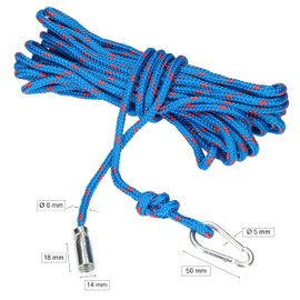 KOTARBAU® Chimney Brush Polypropylene Pull Rope 15 m Diameter 6 mm with Clamp and Thread