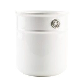 Hestan Provisions Chef's Tools - Porcelain Bain Marie/Utensil Holder (6.25 x 5.75 x 7"), Kiln Fired & Chip Resistant