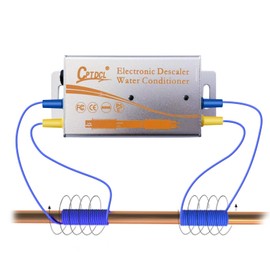 CPTDCL Electronic Water Descaler System, Whole House Salt Free Descaler, Hard Water Conditioner to Reduces Scale Build-Up, for All Kinds of Plumbing Pipes,12V