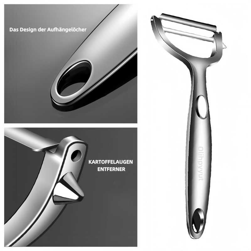 Olihpyyut Stainless Steel Peeler with Swivel Blade and Spring Design,