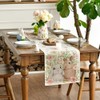 Artoid Mode Bunny Rabbit Floral Leaves Easter Table Runner, Seasonal
