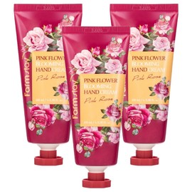 Farmstay Pink Flower Blooming Hand Cream Pink Rose, 100ml, 3 pieces / 팜스테이 핑크 플라워 블루밍 핸드크림 핑크로즈, 100ml, 3개