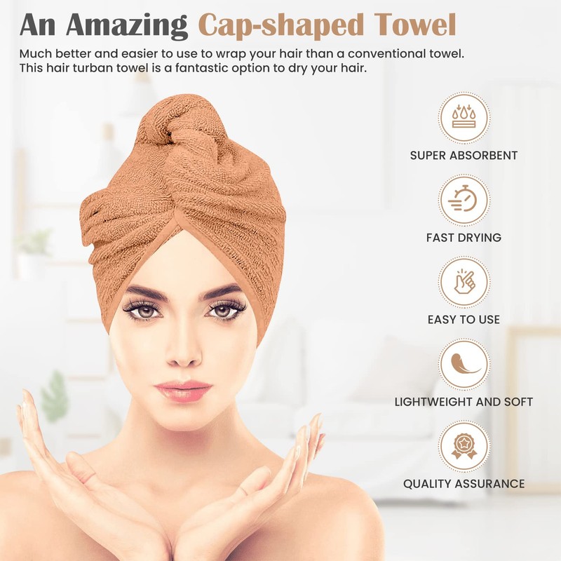 Glamza Microfibre Towel Super Absorbent Twist Turban Hair Wrap with