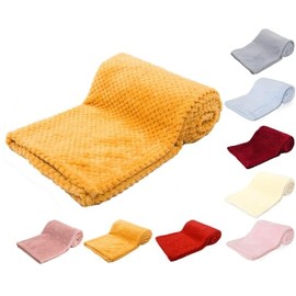 Baby SUPER SOFT Luxury WAFFLE Blanket (75 x 100cm) (Mustard)