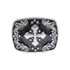 TFJ Men Women Belt Buckle Western Fashion Silver Metal Weekend
