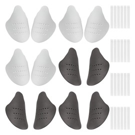 NyxSeat 6 Pairs Anti-Wrinkle Shoe Protectors, Anti-Wrinkle Styling Shoe Protector, Shoe Cover and Toe Anti-Wrinkle Protection, Soft Shoe Accessories, Sneaker Boot Toe Protector, black, white