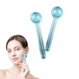 Sport Emblema Ice Globes for Face 2PCS - Cold Therapy for Skin Tightening, Anti-Aging & Puffiness (Face/Neck/Eyes) - Light Blue