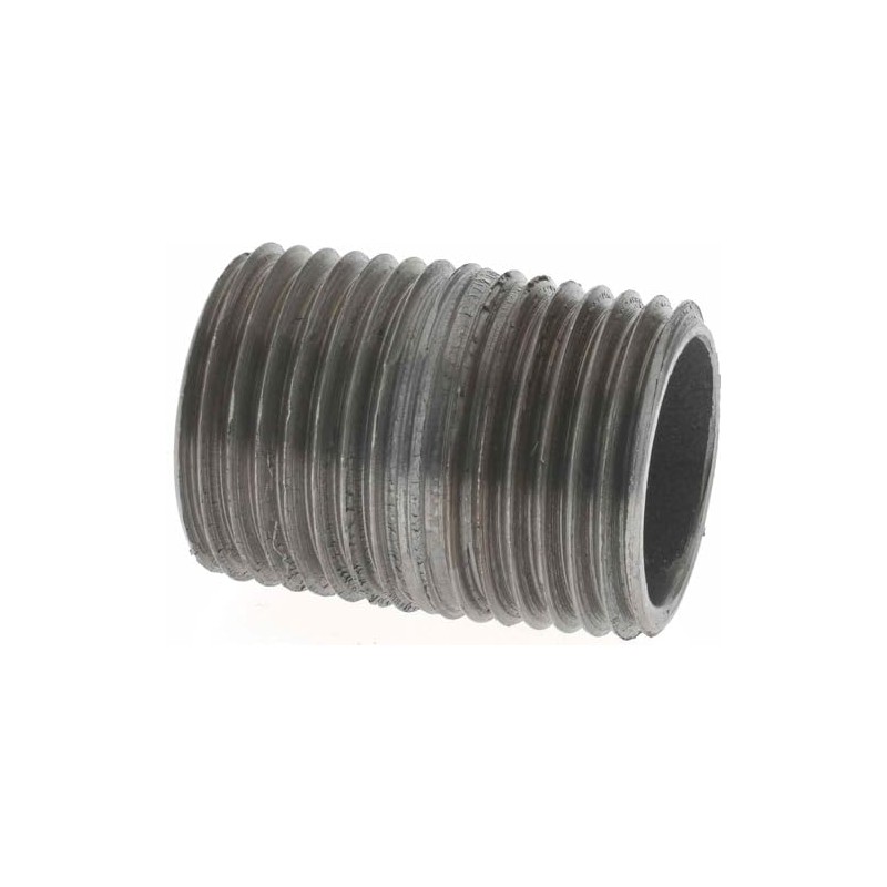 PlumberStop - 1/2 X 3-1/2 Black Nipple, Steel Pipe Pre-Cuts,