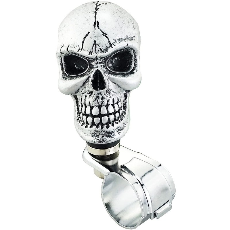 Lunsom Wheel Spinner Knob, Skull Shape Turning Driving Suicide Knob