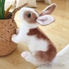 champracer Cuddly Toy Rabbit Sitting Small Plush Rabbit Black Fluffy