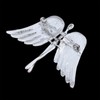 Fenni Women's Crystal Guardian Angel Wings Pin Brooches Protection Baby