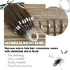 Moresoo Micro Loop Extensions, Real Hair, Brown, 40 cm, 1