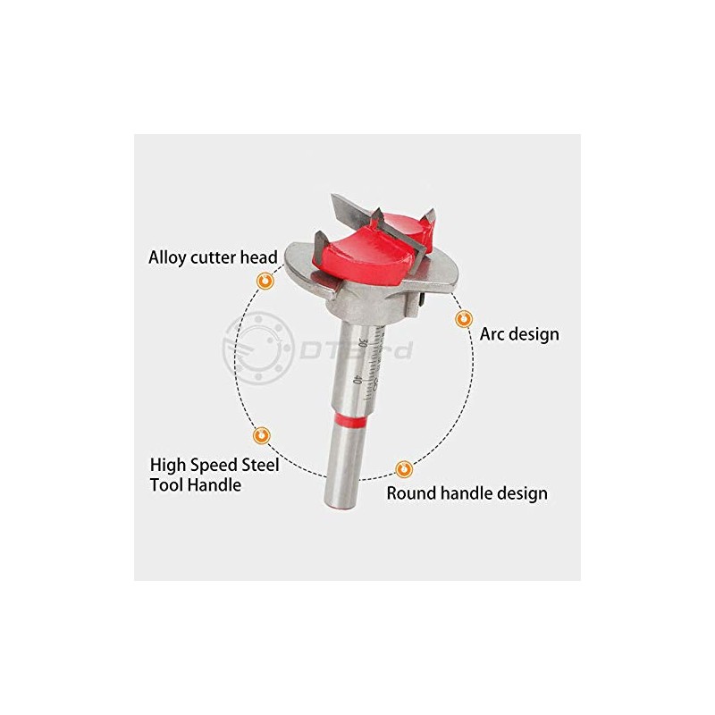 POWERTOOL Forstner Drill Bit, Hinge Boring Drill Bits Alloy,Sharp Woodworking