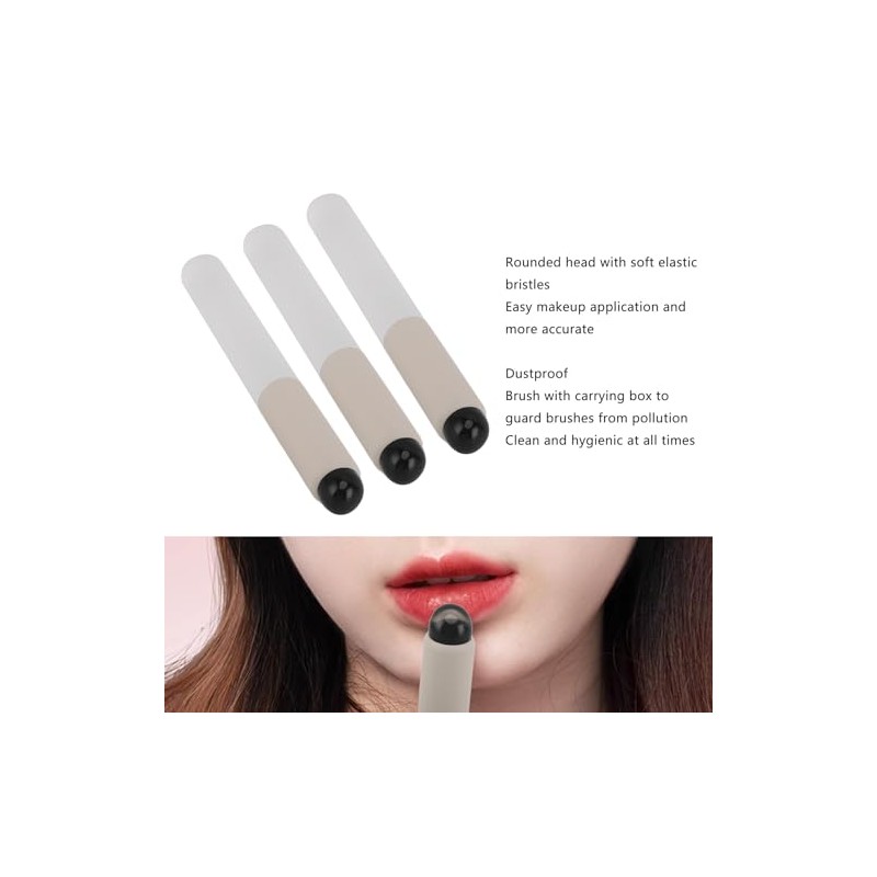 Pincel de Labios de Silicona Transparente, Aplicadores de Lápiz Labial