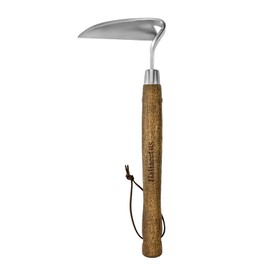 Haliaeetus Gardening Sickle Hoe, Japanese Bent Angle Weeding Sickle, Stainless Steel Weed Hoe Scraper, 13'' Gardening Hand Hoe with Ergonomic Wood Handle for Weeding, Loosening Soil and Cultivating