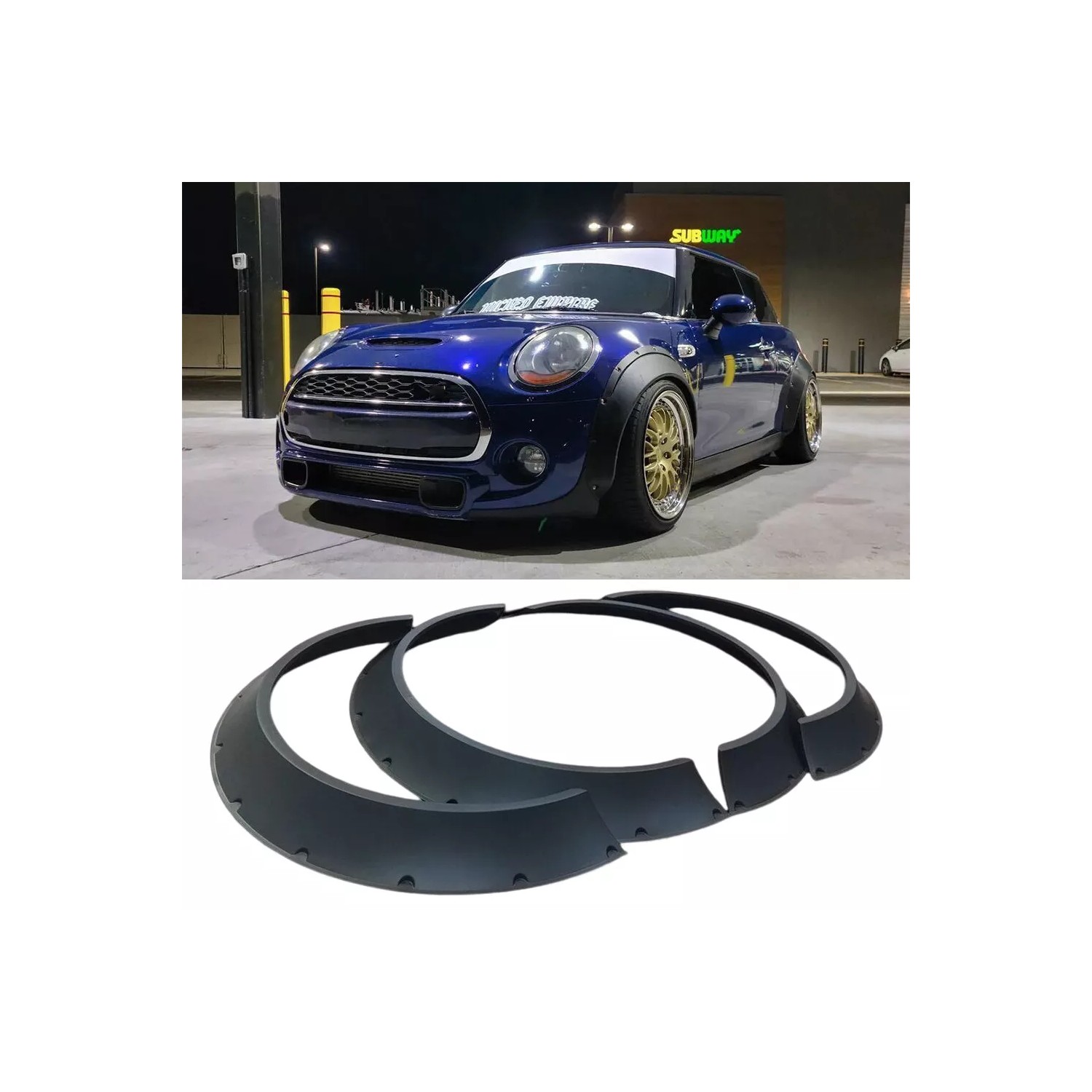 KEEPDSGN For Mini Cooper S R53 4PCS Fender Flares Wide Body Kit Wheel ...
