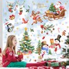Large Christmas Window Clings Christmas Tree Santa Claus Reindeer Snowman
