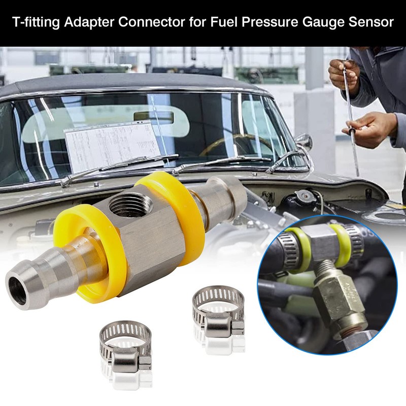 3/8 Fuel Pressure Sensor Quick Connector T - Fitting Adapter