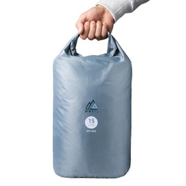 MNT10 Ultra-Light Dry Bag 5 L 10 L 15 L Waterproof Bag Ultra Light for Travel, Outdoor and Camping Dry Bag Lightweight and Durable, grey