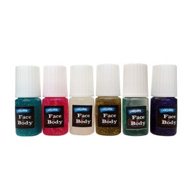 デリバン フェイス&ボディペイント 4ml ミニボトル グリッター色 6色セット 50000726