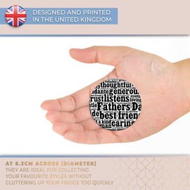 Destination Vinyl ltd Magnet for Refrigerator, Fridge - Fathers Day Word Art Dad Daddy for Office, Cabinet and Whiteboard, Magnetic Stickers, 8781