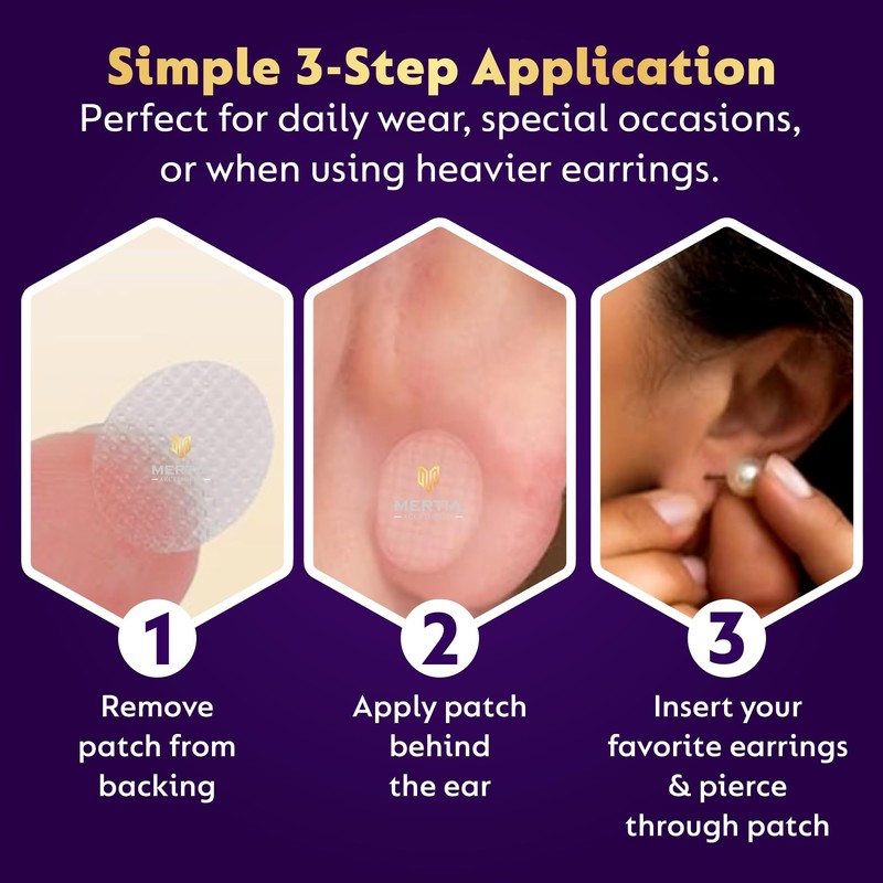 30 Pcs Earlobe Support Patch for Heavy Earrings – Clear