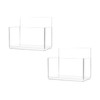 Marketing Holders 2 Pack Acrylic Retail Bin Single Compartment with