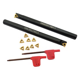 SNR0012M11 + SNL0012M11 Internal and External Tap Rotary Tool Holder with 5pcs 11IR A60 + 5pcs 11ER A60 Threading Inserts