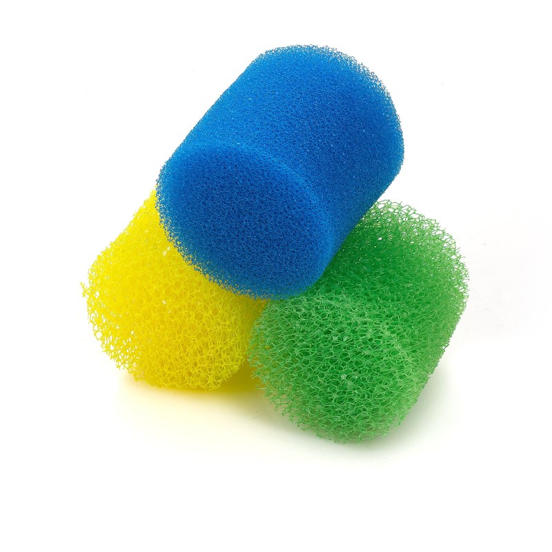 Weipro Cylindrical Fish Tank Filter Sponges, 3 Coarse Grades, Aquarium