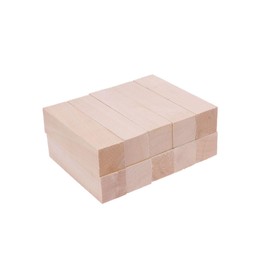 jojofuny 10pcs Natural Basswood Craft Blocks for DIY Projects Smooth Unfinished Wooden Planks for Art and Crafting for Decorations and Creative Designs