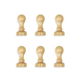 HAIKING Blank Wood Seal, 6 PCS Blank Stamper for Painting, Crafting, Scrapbook (3 x 6 cm/1.18 x 2.36in)