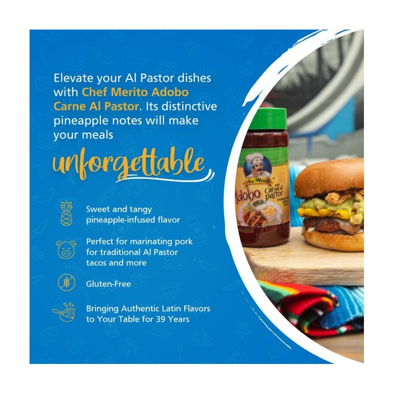 Chef Merito Adobo Carne Al Pastor, 18.0 Ounce