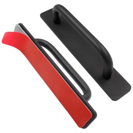 Bonsicoky 2 Pcs Adhesive Cabinet Door Handles, Self-Stick Instant Handles Pulls for Kitchen Cabinet, Dresser, Closet, Sliding Door, Black, Small(148mm)