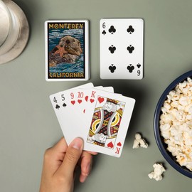 Lantern Press Monterey, California, Sea Otter, Mosaic (52 Playing Cards, Poker Size Card Deck with Jokers)