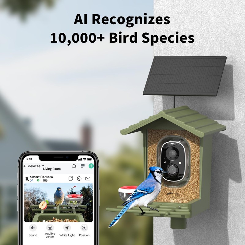 cbeyook Smart Bird Feeder Camera with AI Species Identifier |