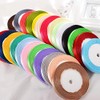 Solid Color Satin Ribbon, Kissbuty 3/8 Inch 25 Yards Gift