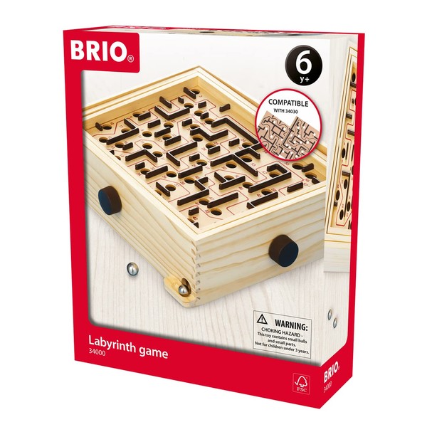 BRIO 34000 Labyrinth Game | A Classic Favorite for Kids Age 6 and Up with Over 3 Million Sold